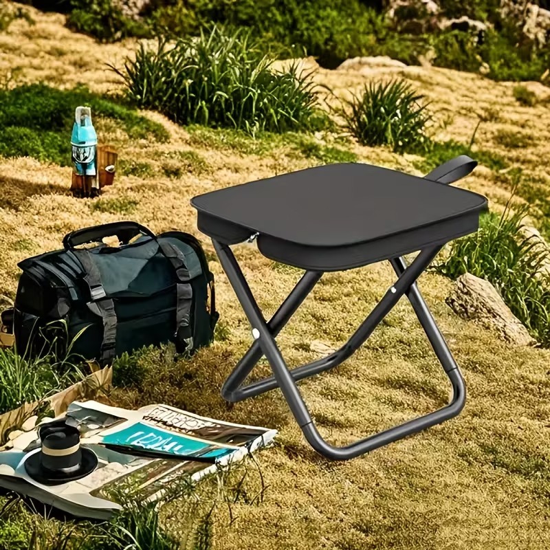 Outdoor Adventure With No Backpack - Tabouret pliable portable pour le camping,