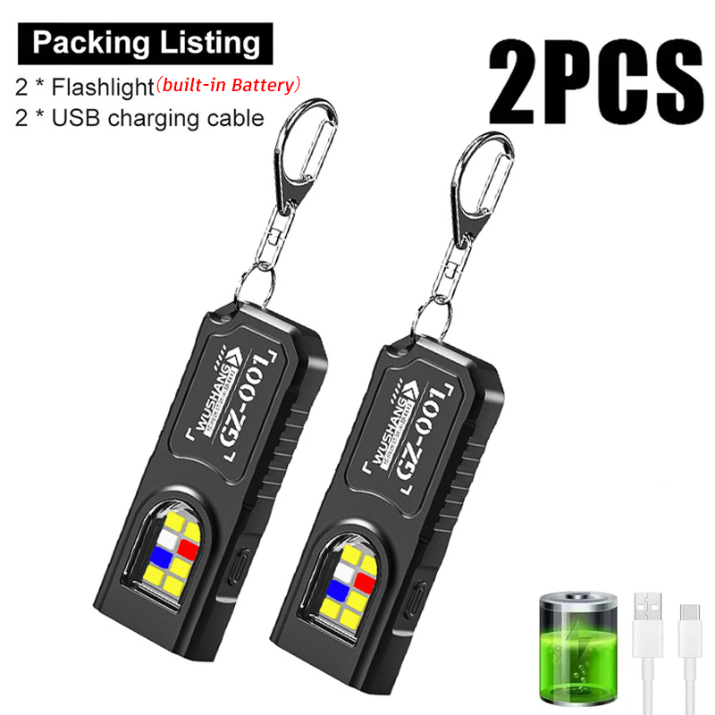 Outdoor Adventurer - Porte-clés multifonctionnel avec lampe torche rechargeable