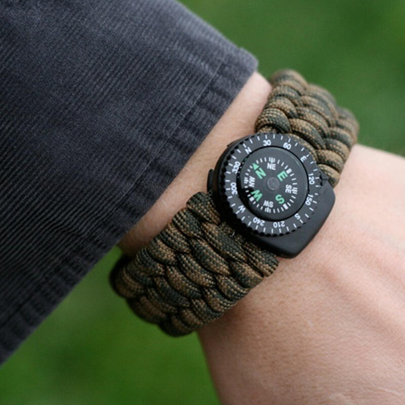 Outdoor Adventure Watches - Bracelet parapluie à boussole clipsée pour