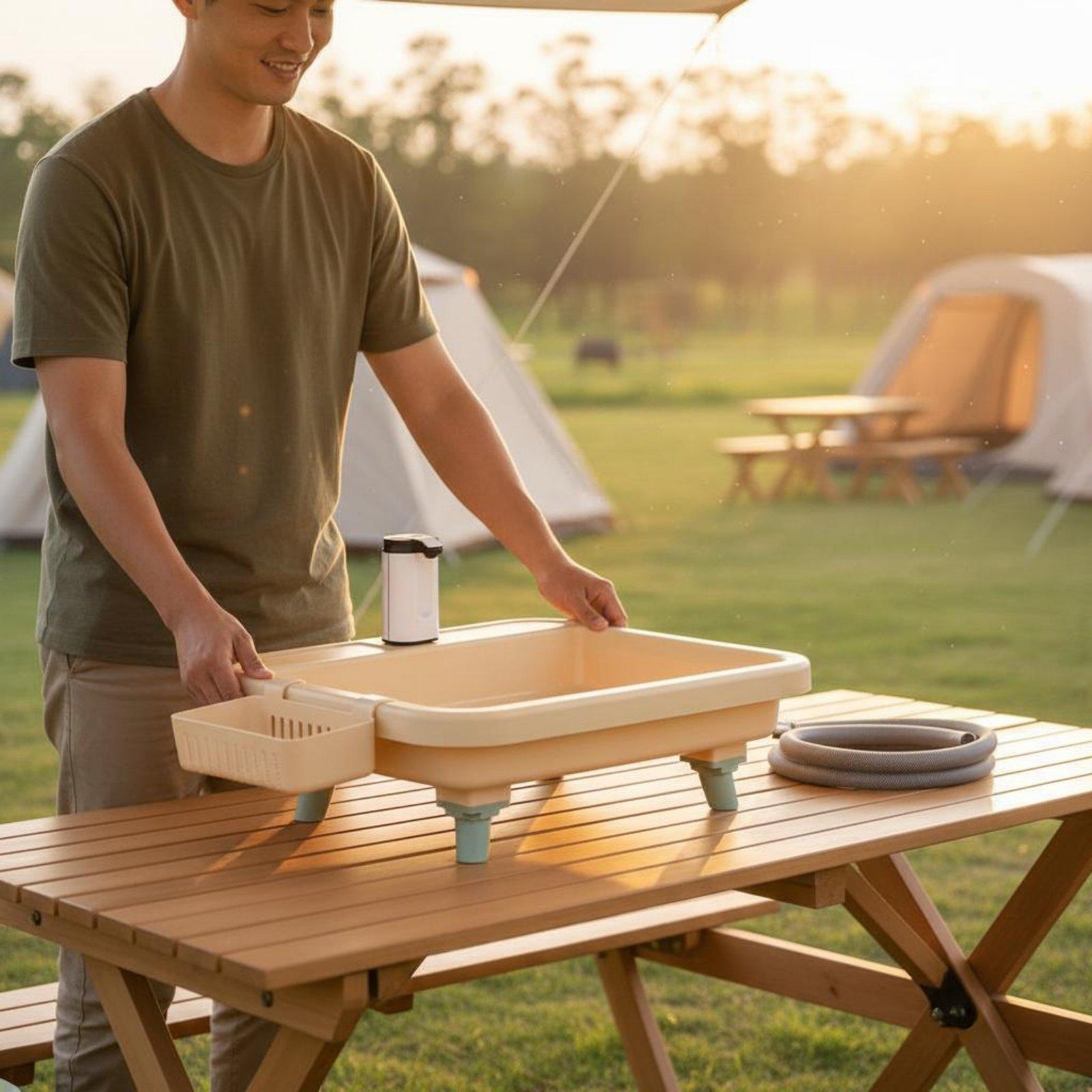 Évier de camping portable avec - Outdoor Adventurer avis et prix